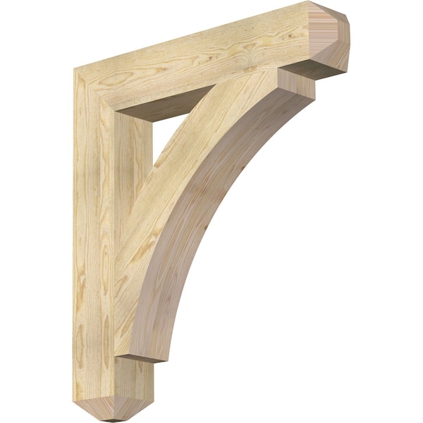 Ekena Millwork Thorton Craftsman Rough Sawn Bracket, Douglas Fir, 6"W x 34"D x 38"H BKT06X34X38THR04RDF - main
